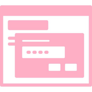 Web simgesi, tarayıcı penceresinin vektör illüstrasyonu