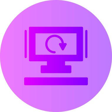 Bilgisayar. Web simgesi basit illüstrasyon