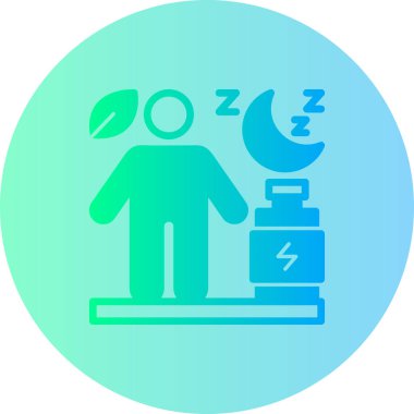 gece uykusu modern simge, vektör illüstrasyonu