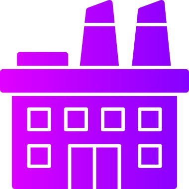 Fabrika. Web simgesi basit illüstrasyon