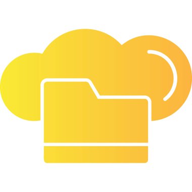 Düz biçimli bulut veri depolama simgesi