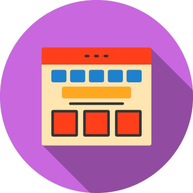 Tarayıcı. Web simgesi basit illüstrasyon