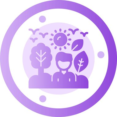 Bir ağaç simgesinin vektör illüstrasyonu