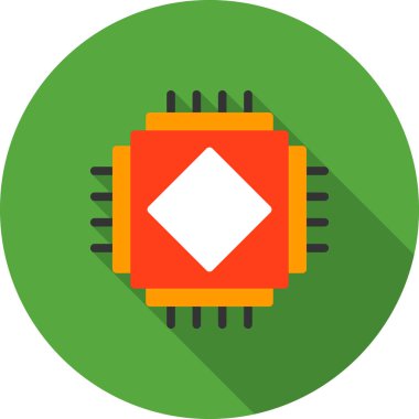 Çip simgesi. Vektör çizim