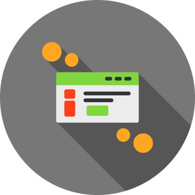 iş düz vektör simgesi