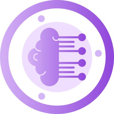 Beyin. Web simgesi basit illüstrasyon