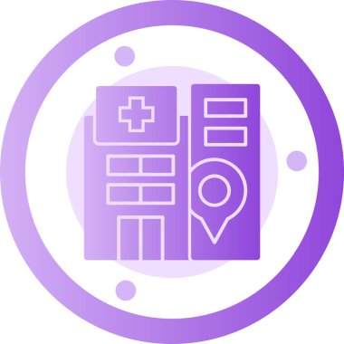 harita simgesi vektör illüstrasyonu