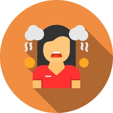 insan yüzünün düz simge tasarımı