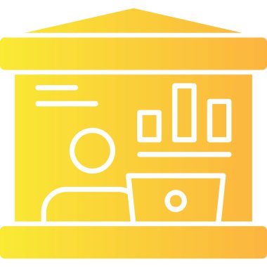 Bina. Web simgesi basit illüstrasyon