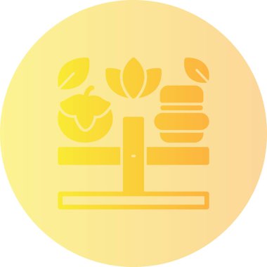 Yaprak simgesi olan bir bitkinin vektör çizimi