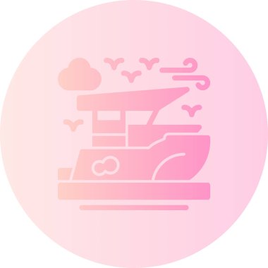 Gemi. Web simgesi basit illüstrasyon