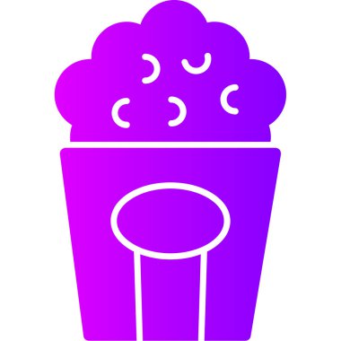 Patlamış mısır. Web simgesi basit illüstrasyon