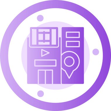 gps konum simgesi, vektör illüstrasyonu