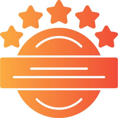 Yıldızlı rozet vektör simgesi
