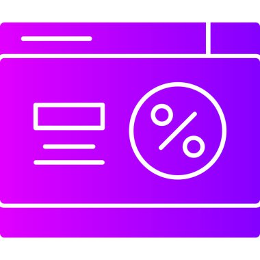 İndirim simgesi, vektör illüstrasyonu