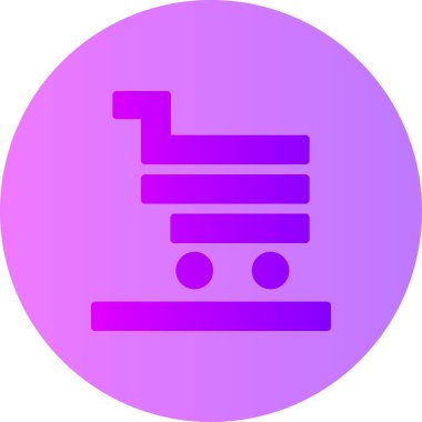 Bir alışveriş arabası simgesinin vektör çizimi