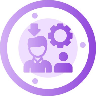 Vites simgesi olan bir adamın vektör çizimi