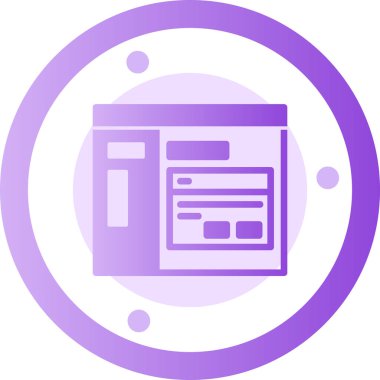 Tarayıcı. Web simgesi basit illüstrasyon