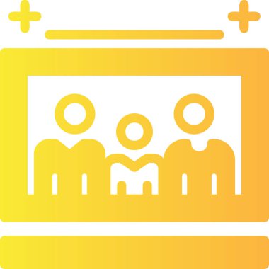 izleyici sunum izleyicisi simgesi düz biçimli