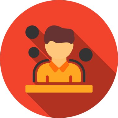 İş adamı simgesinin iş simgesinin vektör illüstrasyonu