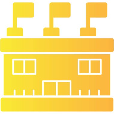 bina inşaat evi simgesi - taslak biçimi