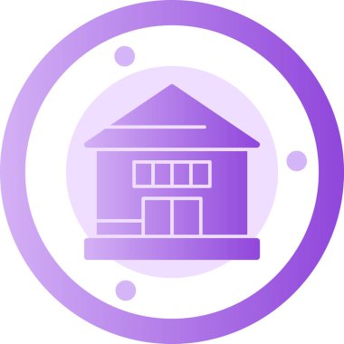 Ev. Web simgesi basit illüstrasyon