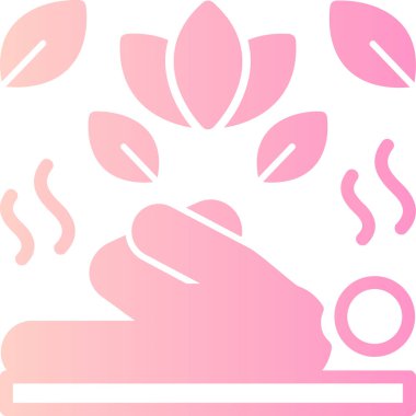 Bir çiçek simgesinin vektör illüstrasyonu