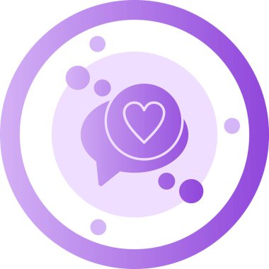 Aşk. Web simgesi basit illüstrasyon