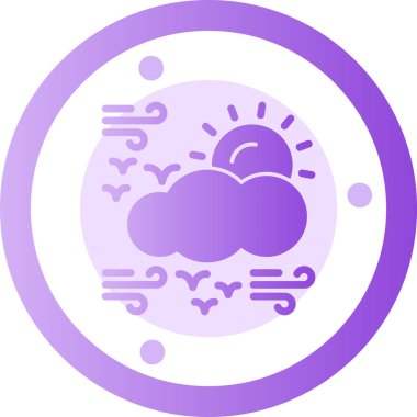 Bulut simgesi vektör illüstrasyonu