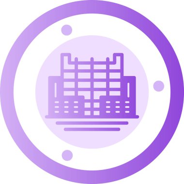 Bir bina simgesinin vektör illüstrasyonu