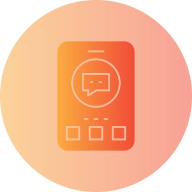 Bir telefon simgesinin vektör illüstrasyonu