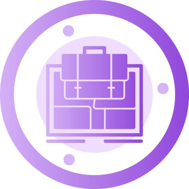 Harita Glyph Griedent, Vektör İllüstrasyonu