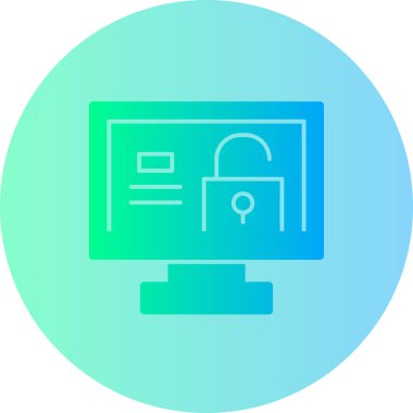 Kilit simgesinin vektör illüstrasyonu