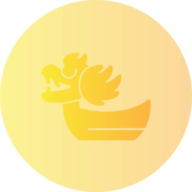 Bir tekne simgesinin vektör illüstrasyonu