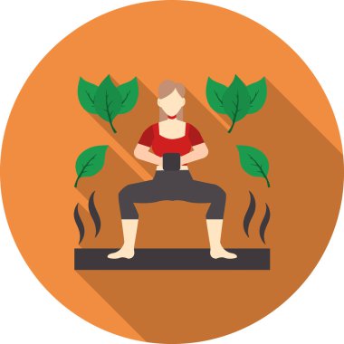 Parkta egzersiz yapan genç kadın.