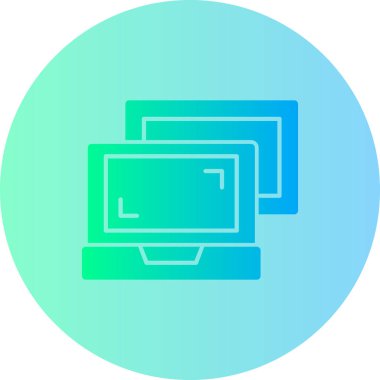 Bilgisayar simgesi vektör işareti, tasarım illüstrasyonu beyaz arkaplanda izole edildi