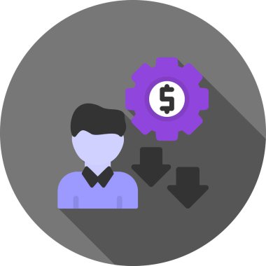 para konsepti simgesi, düz tasarım