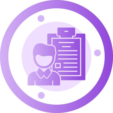 Belgesi olan bir adamın vektör illüstrasyonu