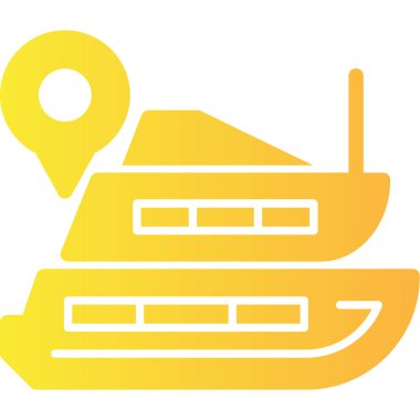 Bir gemi simgesinin vektör çizimi