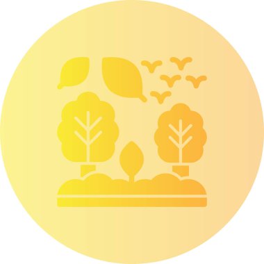 Bir ağaç simgesinin vektör illüstrasyonu