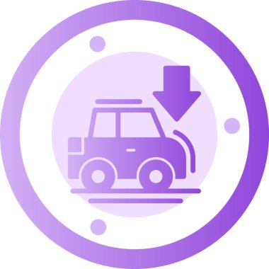 Araba yıkama. Basit illüstrasyon.