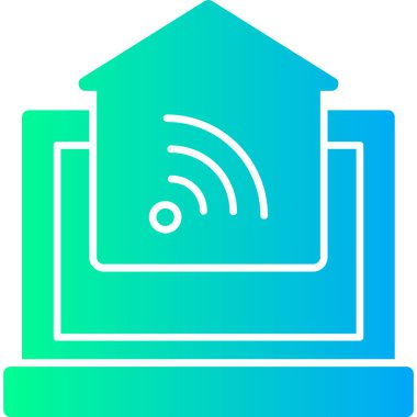 Eve. Web simgesi basit illüstrasyon