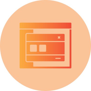 Web tarayıcı simgesi vektör illüstrasyonu