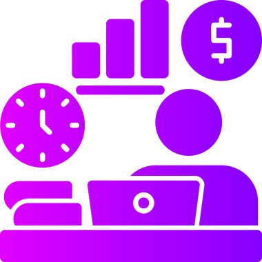 Saat. Web simgesi basit illüstrasyon