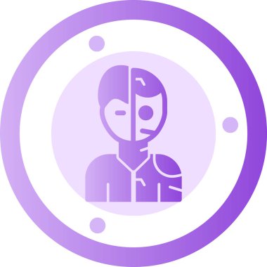 Benzersiz kullanıcı simgesi vektörü, satır illüstrasyonu