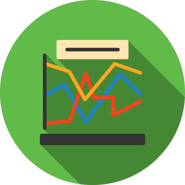 analiz iş grafik simgesi uzun - gölge biçimi