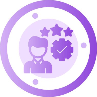 Düz biçimli müşteri memnuniyeti derecelendirme simgesi