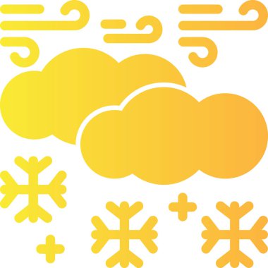 Kar hava durumu düz tasarım simgeleri ayarlandı