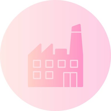 Fabrika. Web simgesi basit illüstrasyon