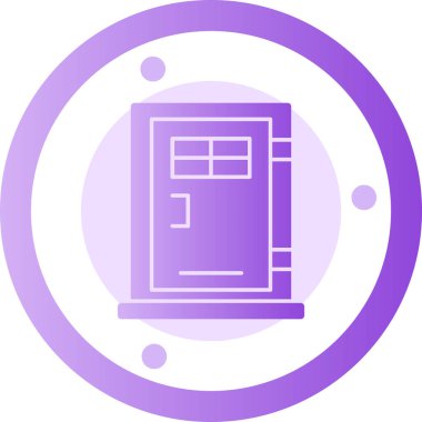 Kapı. Web simgesi basit illüstrasyon